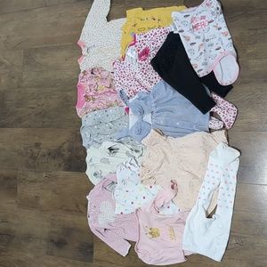 6-9 month 14 lot bundle baby girl clothes old navy children's place carter's